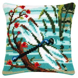 Broderikit Kudde Sökande trollslända