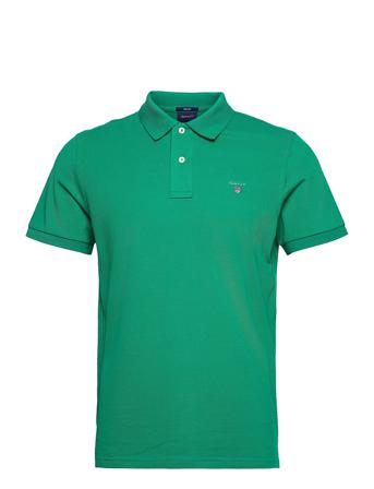 Original Pique Ss Rugger Polos Short-sleeved Grøn GANT
