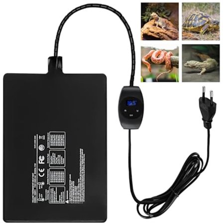 Reptil Varmematte Med Termostat - Sikker Og Justerbar For Terrarier