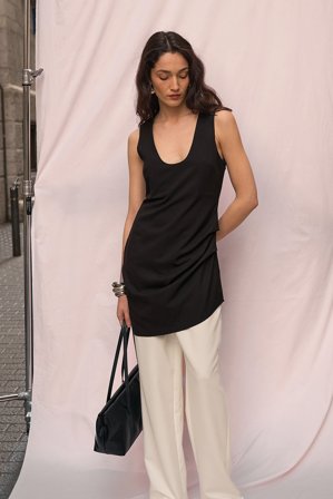 NA-KD - Minikjole med rund hals - Little Black Dress - Svart - EU 34