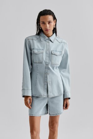 Malina - Anthea skjorta - 46 - Light blue