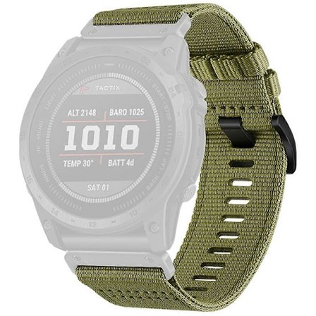 Klockarmband för Garmin Fenix 8 51mm/ Enduro 3/ Instinct 2X Universal 26mm Snabbfäste Nylon Canvas Klockarmband (FMY)