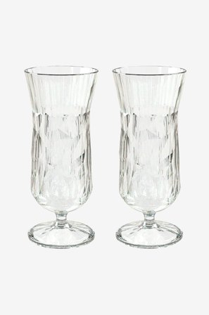 Koziol - Drinksglas Club No. 17 Plast 400 ml 2-pak - Transparent - Drinksglas & shotglas - Fra Homeroom