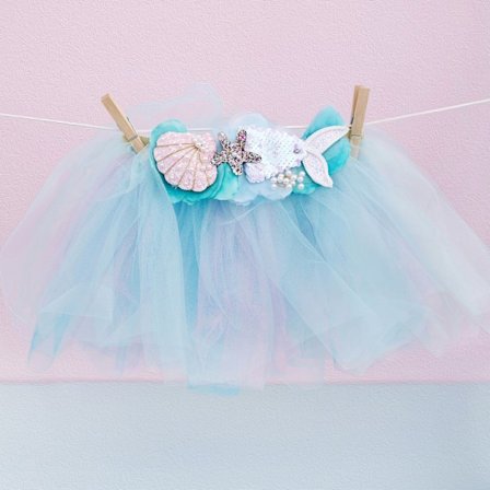 Tutu-nederdel Mermalicious, 4-6 år - Great Pretenders