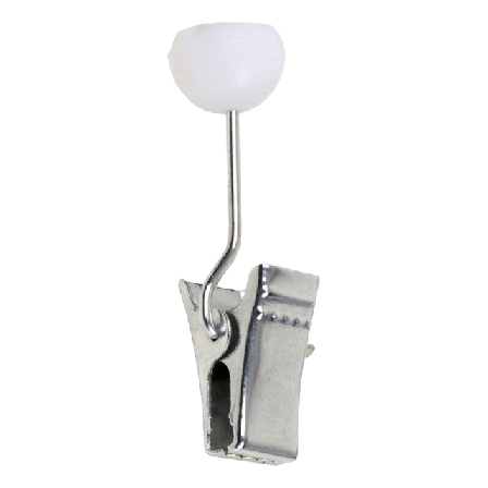 Kirsch Kornischglid med klämma Gardiner Grå ONESIZE