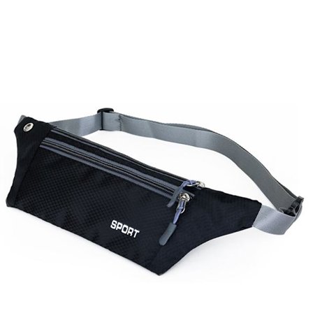 Midjeveske | Unisex | Vanntett | Doble lommer med glidelås