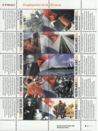 Holland 1999 - NVPH V1842-1851 - Miniark - Postfrisk