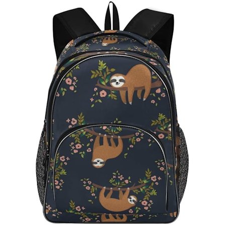 Skolryggsäck för flickor och pojkar, söt Sloth på grenen Ryggsäckar Reseväska Casual Dagryggsäck för student tonåringar barn