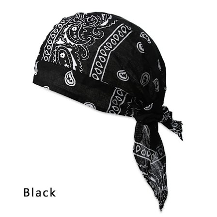 Hurtigtørrende Pirathat i Bomuld Udendørs Sports Bandana SORT black