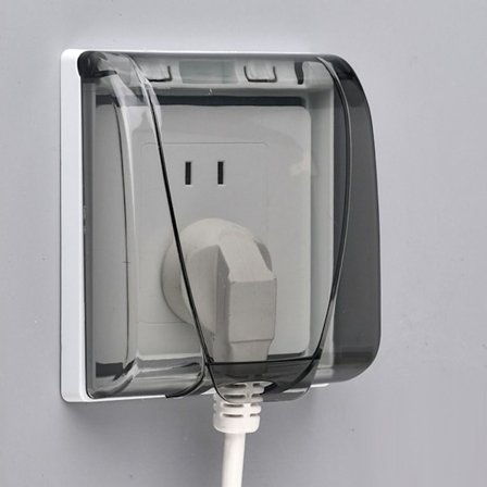 Afbryderbeskyttelsesdæksel Sokkel Vandtæt boks SORT