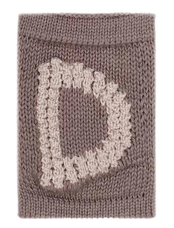 Knitted Letter D, Nature Home Kids Decor Decoration Accessories-details Beige Smallstuff