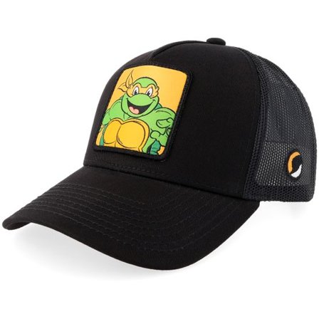 TMNT - Svart trucker Keps - Michelangelo Box Black A-Frame Trucker @ Hatstore