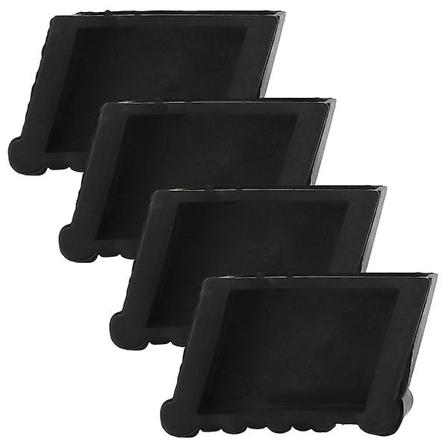 4 stk. Trappetrinnbeskyttere - Nyttige, sklisikre fotputer i gummi - Håndverksprodukter - Svart 8x6cm Black 8X6CM
