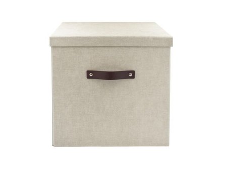 Bigso Box Förvaringsbox med lock kartong stor linne - Lyreco - Kontorsmaterial - Arkivering och kontorsförvaring - Förvaringslådor