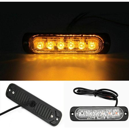Hätävilkkuvalot, 8 kpl 6 LED:n keltaista vilkkuvaloa, 12/24 V:n varoitusvilkut autoon