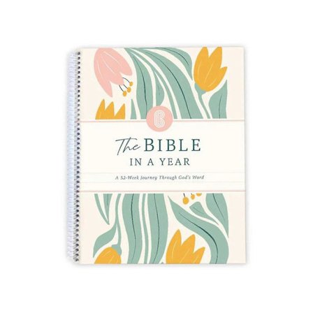Bibelen på et år: 52-ukers bibelstudiebok gjennom Guds ord-plan for å lese spiraler Bibelstudieveiledning for daglig bruk, flerfarget