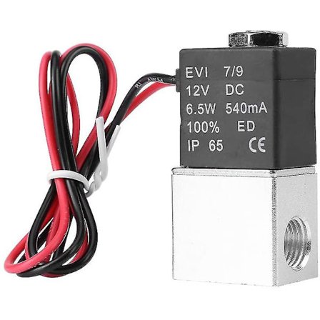 Magnetventil, 12v Dc 1/4 "2-vejs Normalt Lukket 1.2mpa Pneumatisk Aluminium Magnetventil Til Luft Vand (dc12v)