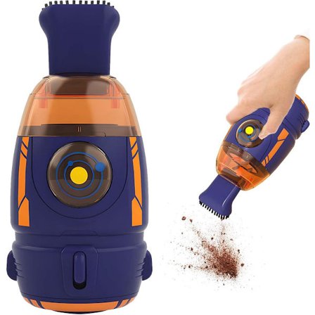 Mini støvsuger genopladelig bærbar 7x7,1x11,4cm til støv snavs dyrehår bil skrivebord kontorbrug med ladekabel