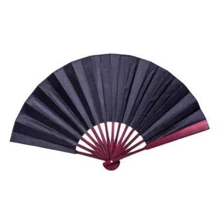 Handfläkt - Enfärgad - Extra Stor 33cm - Svart