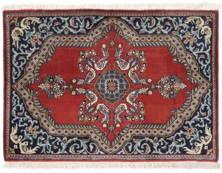 Mehraban Koberec 74X105 Perský Vlněný Černá/Tmavě Červená Malý Carpetvista