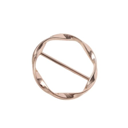 Hjørnekant Midje Knotted Brosjer Hijab Silke Skjerf Ring Clip