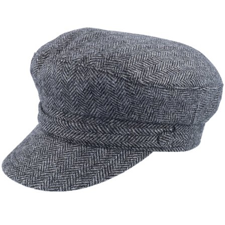 Jaxon & James - Grey vega Czapka Z Daszkiem - Herringbone Fiddler Charcoal Vega Cap @ Hatstore