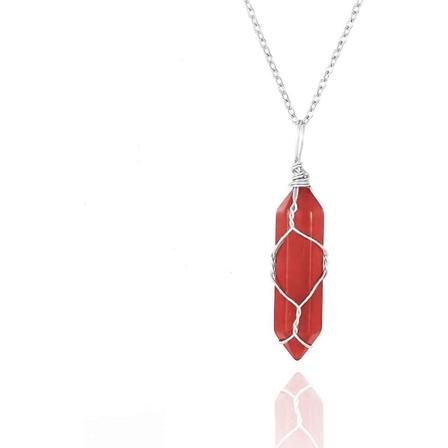 Karneolhalsband för kvinnor Karneolhänge Rött Agathalsband för kvinnor flicka Karneolchakra Ädelstenshänge