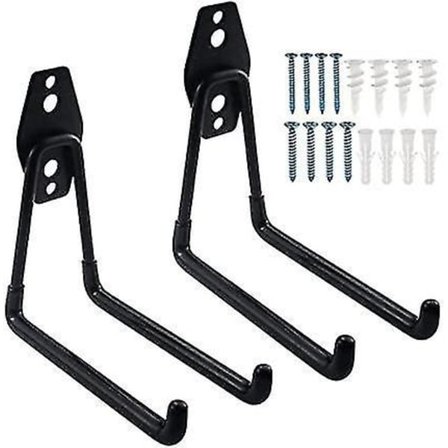 2 Pak Premium Garage Kroge, Hårdtøjsstål Opbevaringskroge