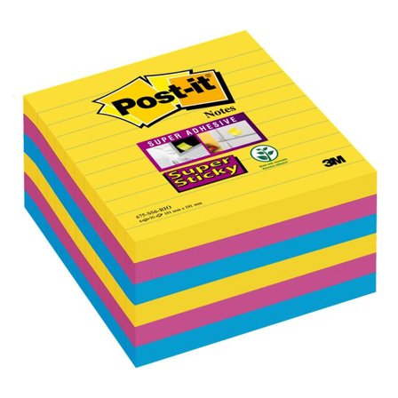 POST-IT Notes SS Carnival 101x101mm 6/fp - Lyreco - Kontorsmaterial - Notes och Post-It - Notes - Extra sticky