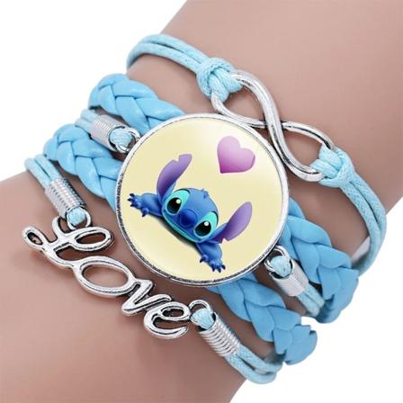 Disney Lilo ja Stitch Sininen Monikerroksinen Rannekoru Tytöille Anime Korut Sarjakuva Helmi Rannekoru Lapset Syntymäpäivälahja 20001909