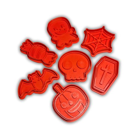 Halloween kakskärare fladdermus ghost skull pumpa kista