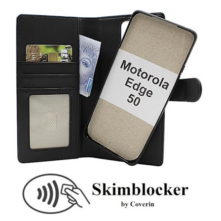 Skimblocker Motorola Edge 50 Magnet Plånboksfodral