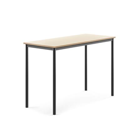 Tisch BORÅS, 1400x600x900 mm, Laminat Birke, anthrazit