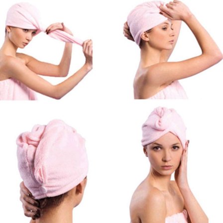 Handduk till hår håret microfiber torkar snabbt och smart