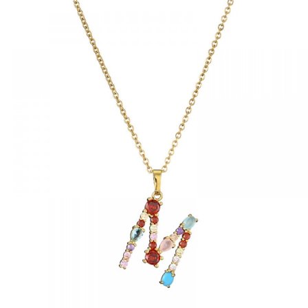 Halsband för kvinnor - Halsband med engelsk bokstav M-hänge