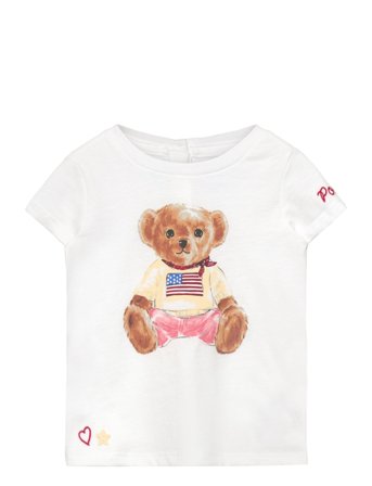 Ralph Lauren Baby Polo Bear Cotton Jersey Tee - White - 70-74