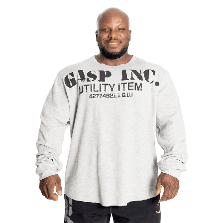 GASP Thermal Gym Sweater, Grey Melange