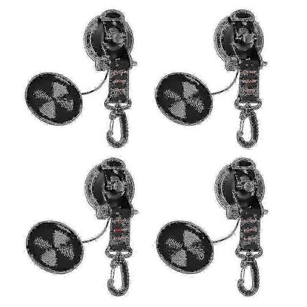 Krog Udendørs Rejse Sugekop Krog (sort) (4 stk)