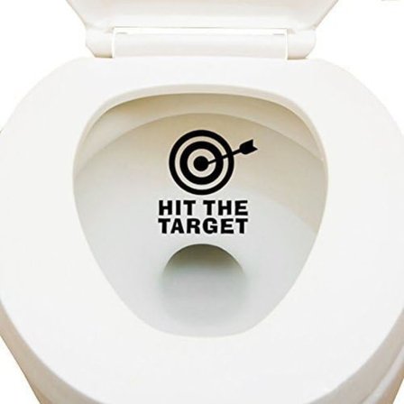 Badrum Toalett Sits Dekal Konst Klistermärken Träffa Målet