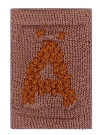Knitted Letter Ä, Rose Home Kids Decor Decoration Accessories-details Beige Smallstuff