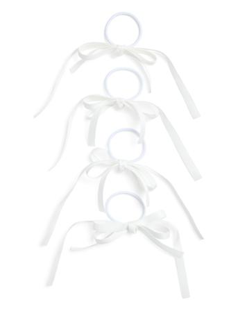 Pcfranca 4-Pack Elastic D2D Accessories Hair Accessories Scrunchies White Pieces