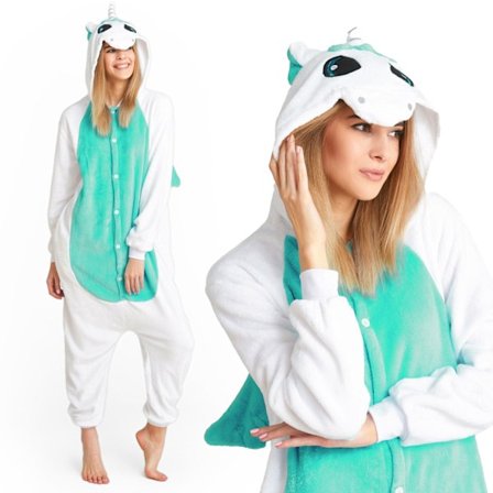 PYJAMAS UNICORN S WHITE MINT