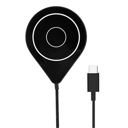 T15 Bærbar Mobiltelefon Magnetisk Lader Trådløs Hurtigladeplate Dock for iOS 12 Svart