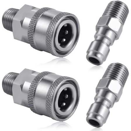 Paineenpesurin liitin, kpl, 1/4 tuuman NPT ruostumaton teräs pikaliitin uros naaras (ulkoinen kierre)