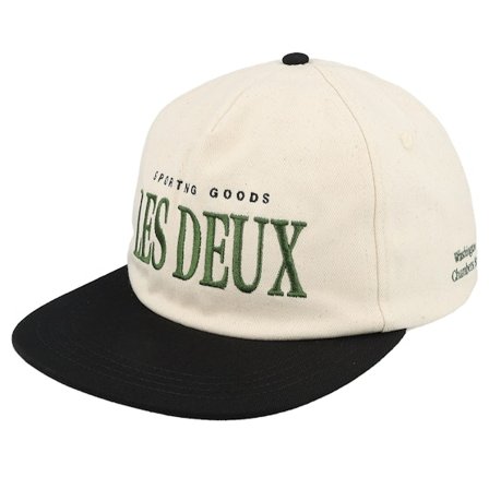 Les Deux - Beige snapback Keps - Sporting Goods Cap Raw Ivory/Black Snapback @ Hatstore