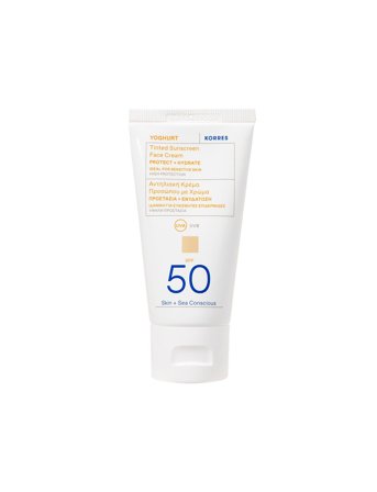 KORRES Yoghurt Tinted Sunscreen Face Cream Spf 50 - Nude - 50 ml