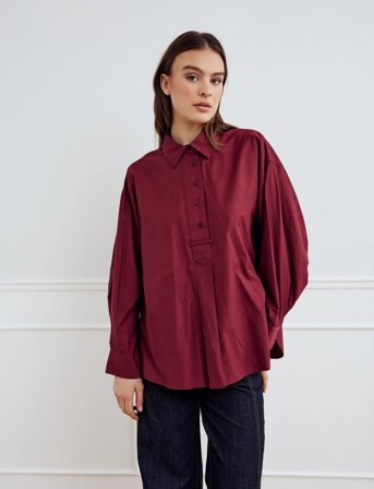 Noella Leonie Shirt - Burgundy - M
