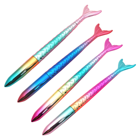 för Kreativ Färg Vacker Fishtail Form Gel Penna Tecknad Fisk Styling Penna Stu