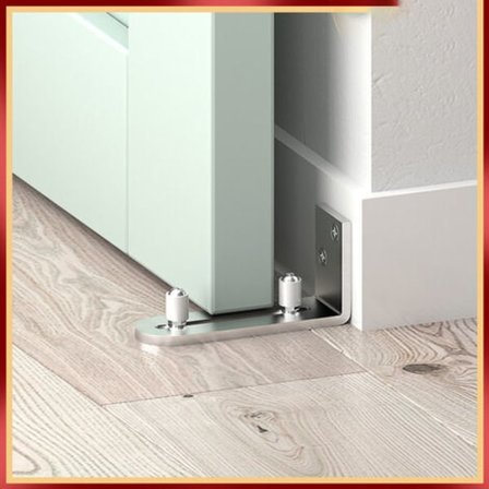 Golvstöd för den nedre delen av skjutdörrar - Justerbara kullager för väggmontering.