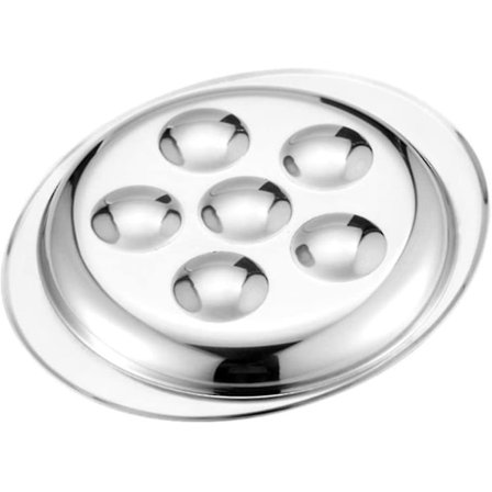 Varmebestandig Rustfrit Stål Snegle Svampe Escargot Plader Tallerkener Til Restaurant Køkken Ret Hotel (sølv 1 stk)